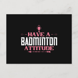 Badminton - haben Sie eine Badminton-Einstellung Postkarte