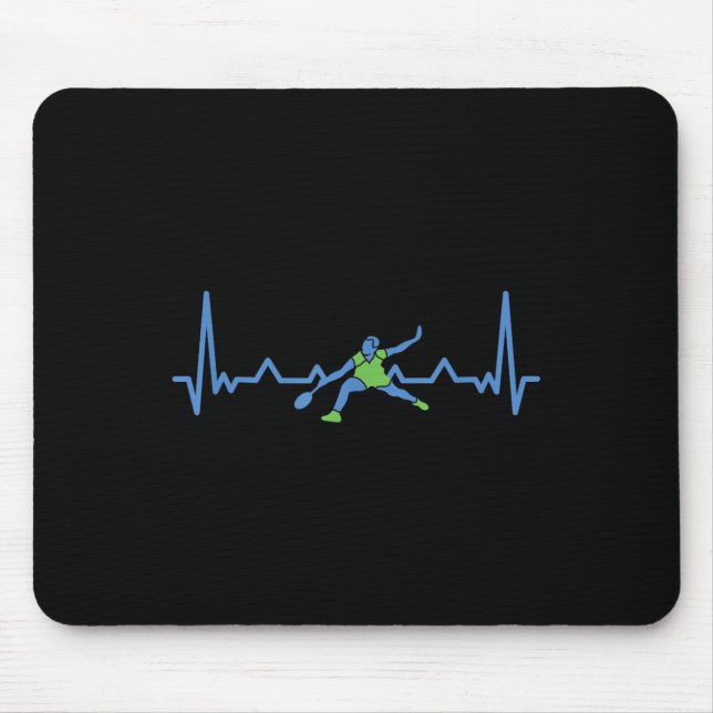 Badminton Heart Rate Heart Rate  Mousepad (Vorne)