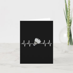 Badminton Heartbeat Liebe Badminton-Spieler Karte