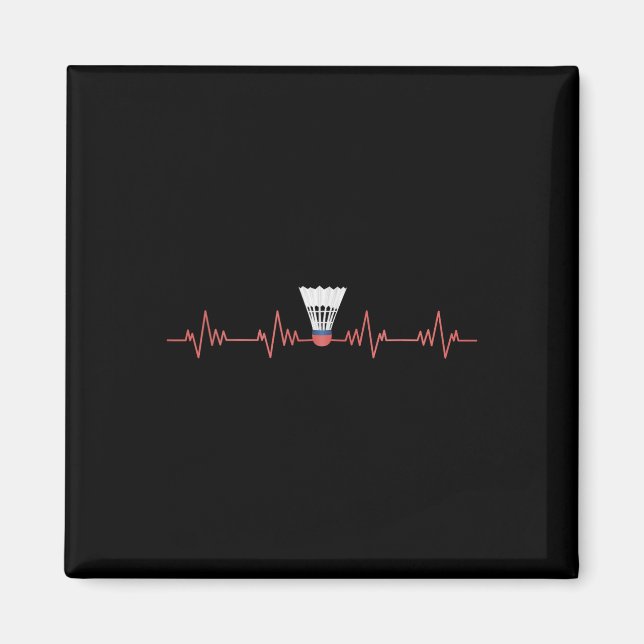 Badminton Heartbeat mit Shuttle für Badminton Magnet (Vorne)