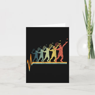Badminton Heartbeat Vintages Retro-Geschenk Karte