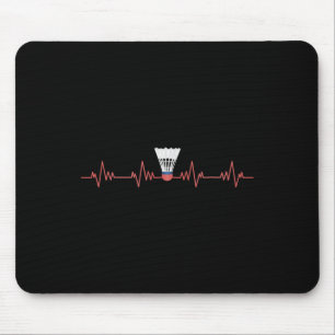 Badminton Herzschlag Mit Federball Für Badminton  Mousepad