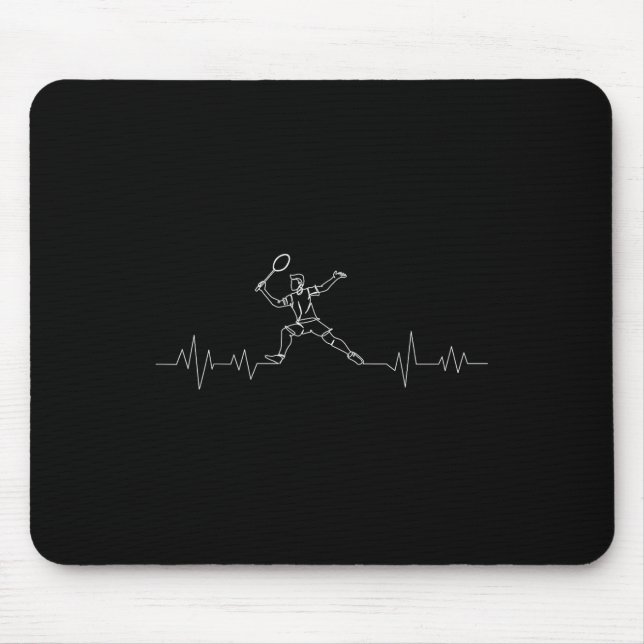 Badminton Herzschlag Shuttle Jungen Kinder Jugend  Mousepad (Vorne)