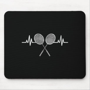 Badminton Herzschlag Sportbegeisterte Sportliche J Mousepad