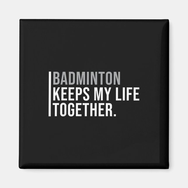 Badminton Hobby Badminton-Spielerquote Magnet (Vorne)