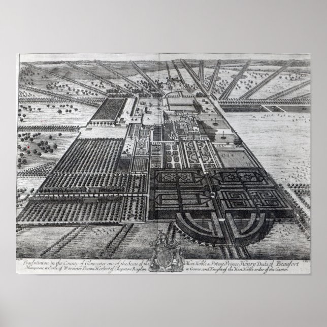 Badminton House im Landkreis von Gloucester Poster (Vorne)