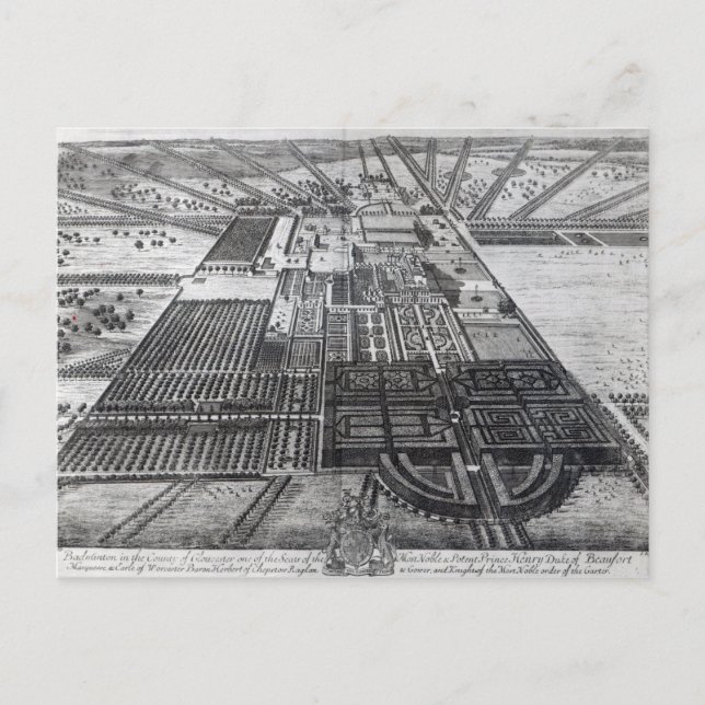 Badminton House im Landkreis von Gloucester Postkarte (Vorderseite)