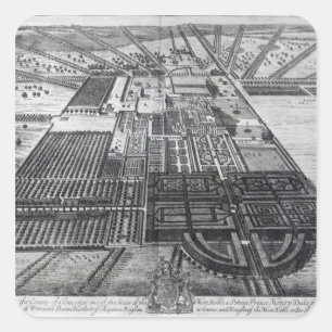 Badminton House im Landkreis von Gloucester Quadratischer Aufkleber