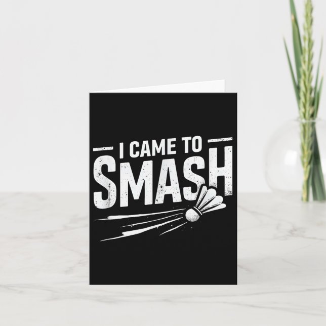 Badminton I kam zum Shuttleservice Karte (Vorderseite)