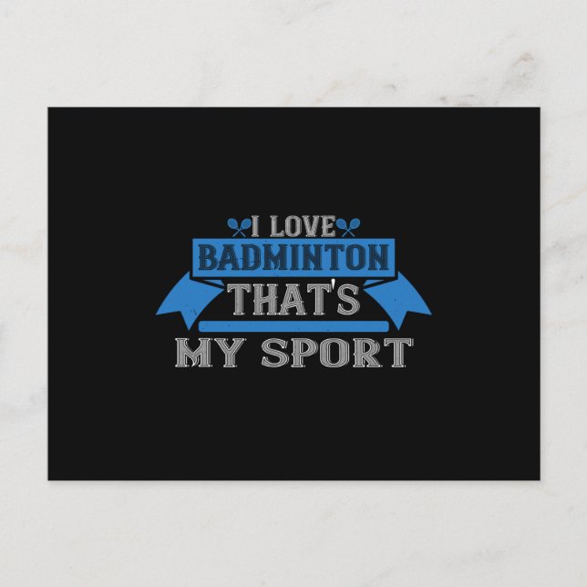 Badminton - I-Liebe Badminton Postkarte (Vorderseite)