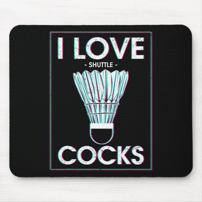 Badminton I Liebe S Badminton Badminton Mousepad (Vorne)