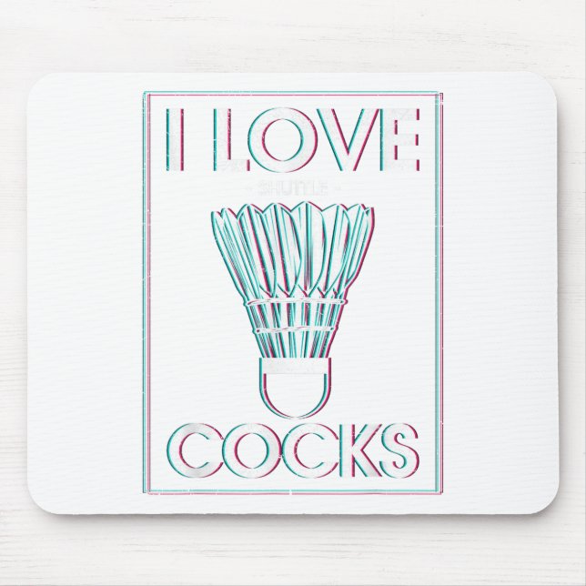 Badminton I Liebe S Badminton Badminton Mousepad (Vorne)