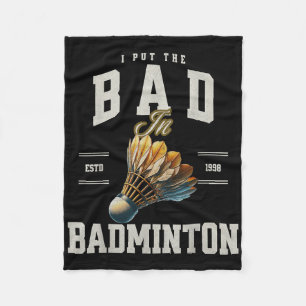 Badminton ich habe das Bad in Badminton Shuttle ge Fleecedecke