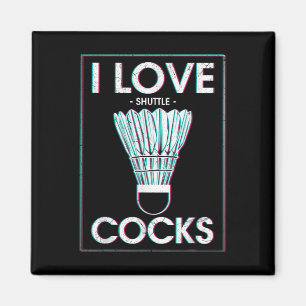 Badminton ich liebe S Badminton Badminton Spieler  Magnet