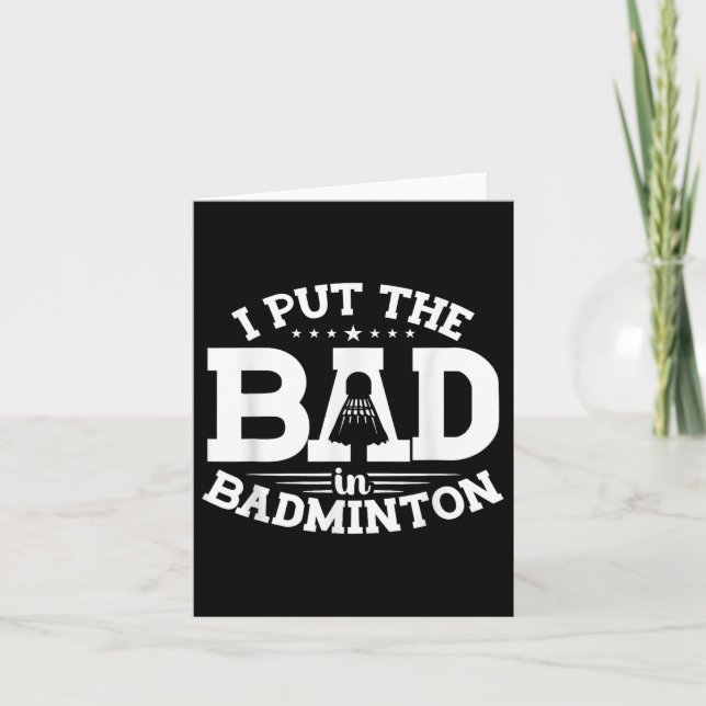 Badminton, ich setze das Bad in Badminton, ein Wit Karte (Vorderseite)
