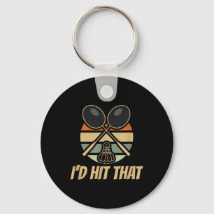 Badminton-ID hat diesen Retro getroffen Schlüsselanhänger