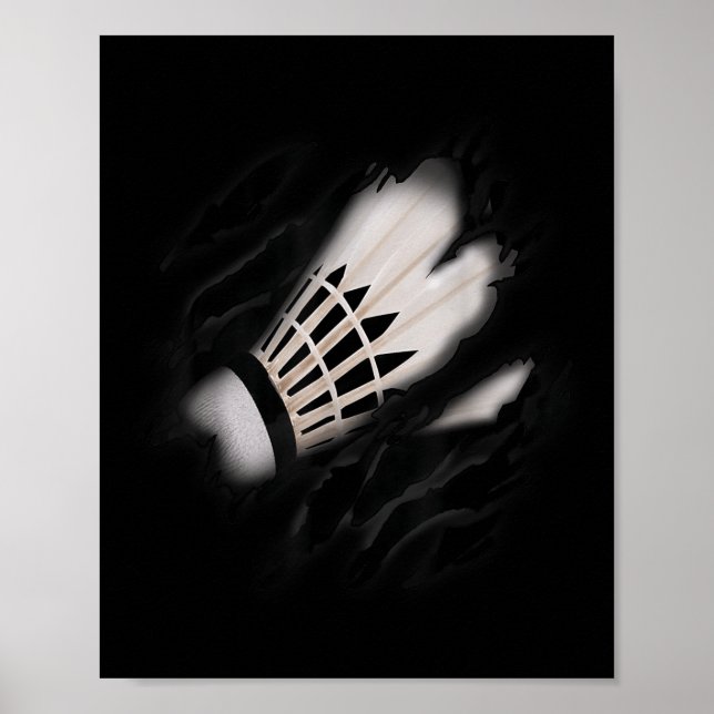 Badminton in meinem Design, Badmintondesign Poster (Vorne)
