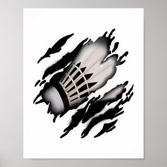 Badminton in meinem Design Poster (Vorne)