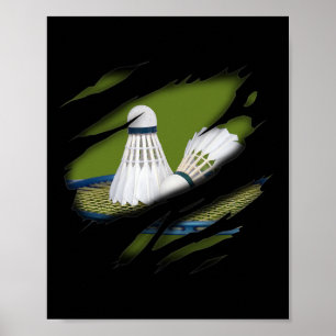 Badminton in meinem Design Poster
