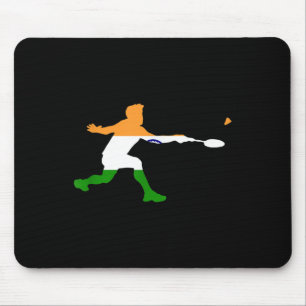 Badminton Indian Flag Racquet Shuttle Men Player Mousepad