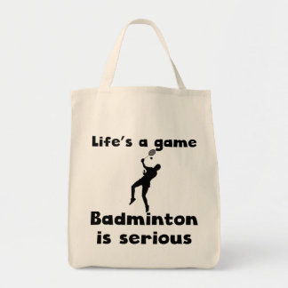Badminton ist ernst tragetasche