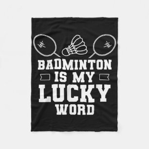 Badminton ist mein Glücksspiel-Team-Coach-Shuttle- Fleecedecke