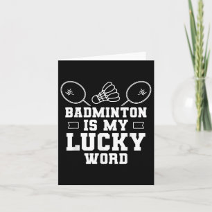Badminton ist mein Glückswort Teamcoach Shuttle Sp Karte
