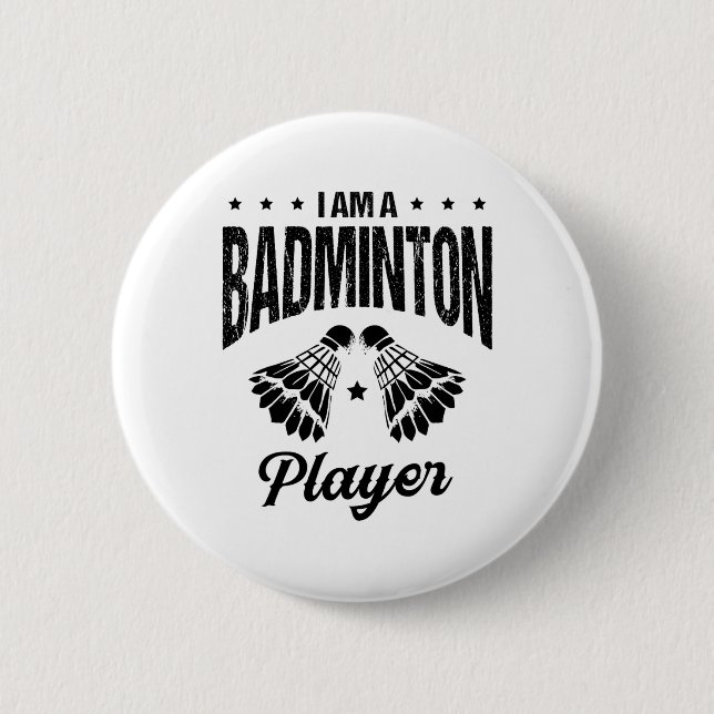 Badminton ist mein Lebensbummler Button (Vorderseite)