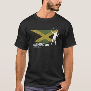 Badminton Jamaica Net Games Player Badminto T-Shirt