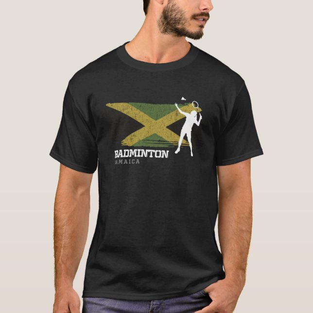 Badminton Jamaica Net Games Player Badminto T-Shirt (Vorderseite)