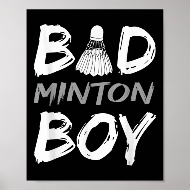Badminton-Junge - Liebt Badminton Bad Minton Junge Poster (Vorne)