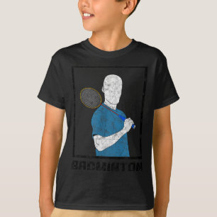 Badminton Junge Schläger Sport Mann Schläge  T-Shirt