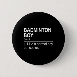 Badminton-Junge Substantiv Definition Federball Ba Button