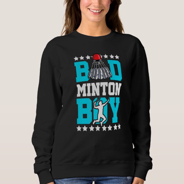 Badminton-Junge Substantiv Definition Federball Ba Sweatshirt (Vorderseite)