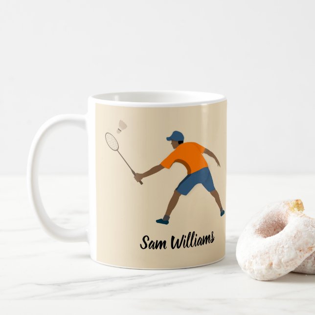 Badminton Kaffeetasse (Mit Donut)