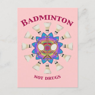 Badminton Keine Drogen Postkarte