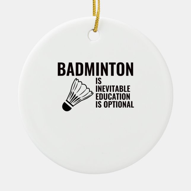 Badminton Keramik Ornament (Vorne)