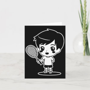 Badminton Kid Cartoon Racquet Sport Shuttle Karte