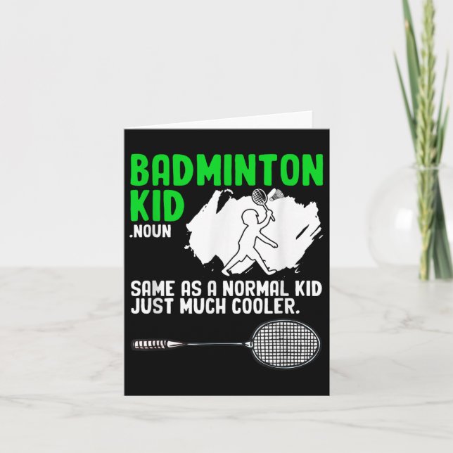 Badminton Kid Racket Shuttle Hobby Badminton Playe Karte (Vorderseite)