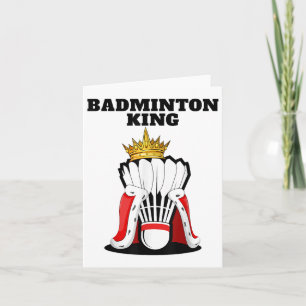 Badminton-König _ Herren-Badminton-Spieler-Shirt J Karte