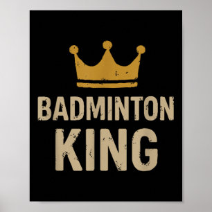 Badminton-König – Smash-Legende & Court-Lineal Poster