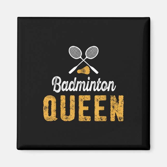Badminton-Königin-Mutter Lustiger Badminton-Fan  Magnet (Vorne)