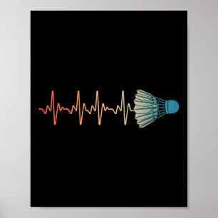 Badminton Kunst für Männer Frauen Badmintonliebhab Poster