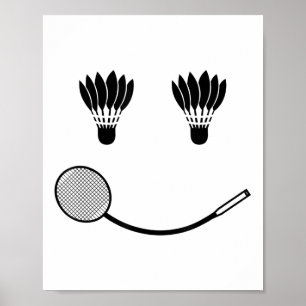Badminton-Lächeln-Liebe-Team-Spieler-Trainer  Poster