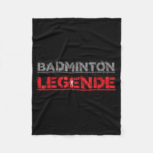 Badminton Legend Funny Badminton Geschenk Shuttle Fleecedecke (Vorderseite)