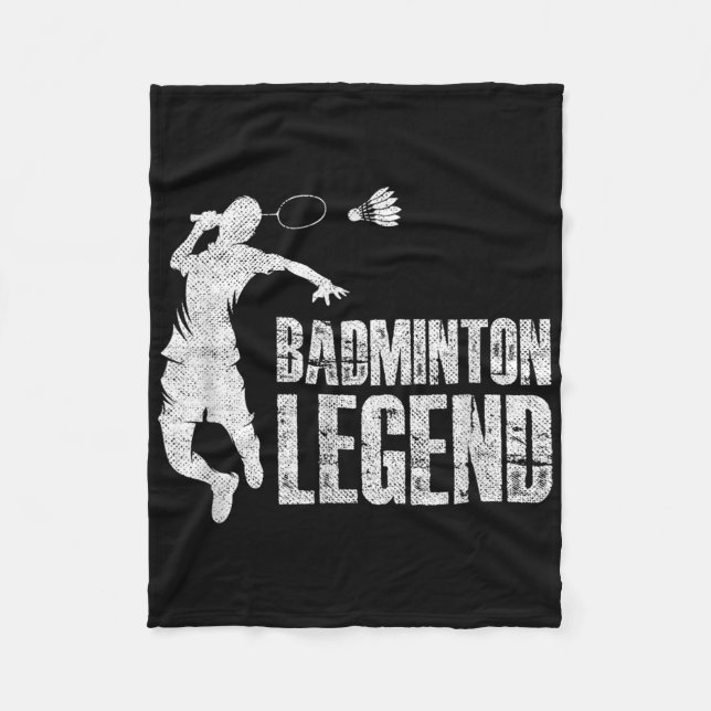Badminton Legend _ Racket Shuttle _ Badminton Play Fleecedecke (Vorderseite)