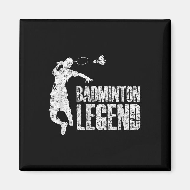 Badminton Legend _ Racket Shuttle _ Badminton Play Magnet (Vorne)