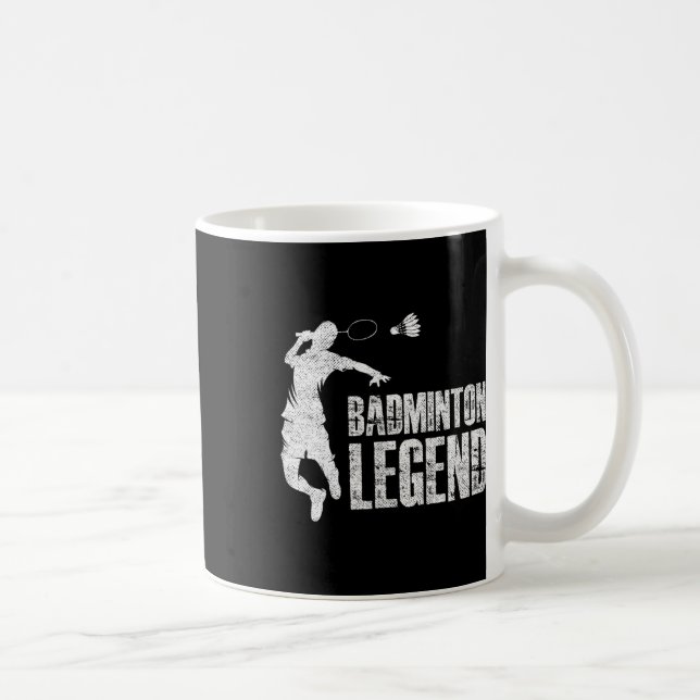 Badminton Legend Racket Shuttle Badminton Player Kaffeetasse (Rechts)