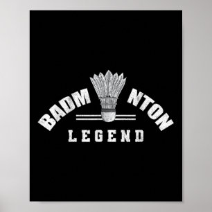 Badminton-Legende Shuttlehahn Badminton Poster