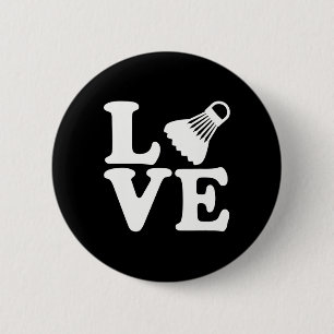 Badminton-Liebe Button